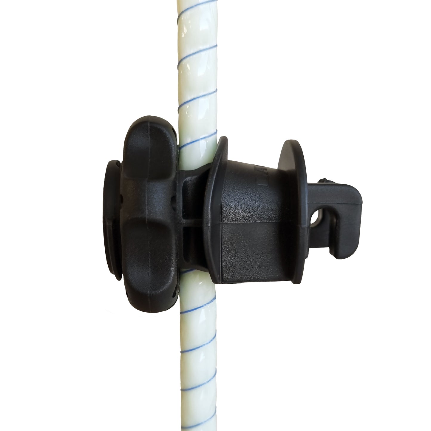 Isolateur pour le fil conducteur pouvant être fixés sur des piquets en fibre de verre Ugira LT de 8-12 mm de diamètre.